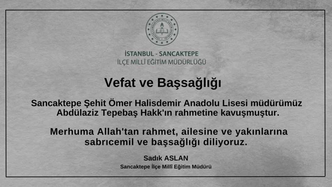 Vefat ve Başsağlığı