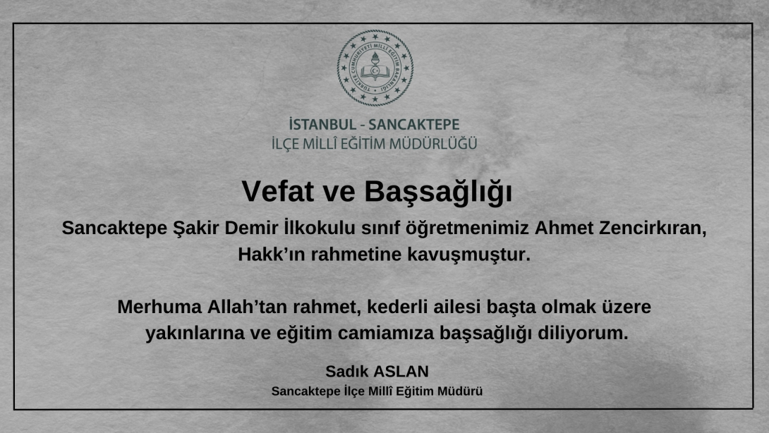 VEFAT VE BAŞSAĞLIĞI